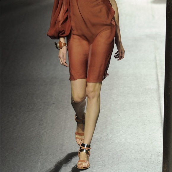 Lanvin flat sandals with silver cuffs from runway - Picture 9 of 11